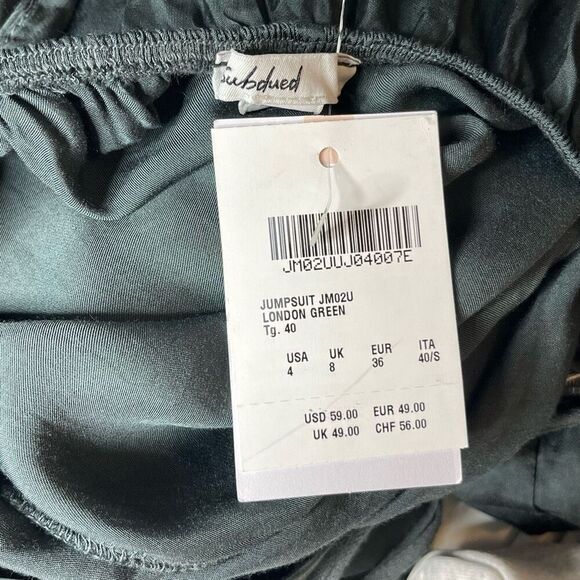 NWT Subdued Deep V Neck Wrap Around Romper (London Green) - 4 - Picture 9 of 13